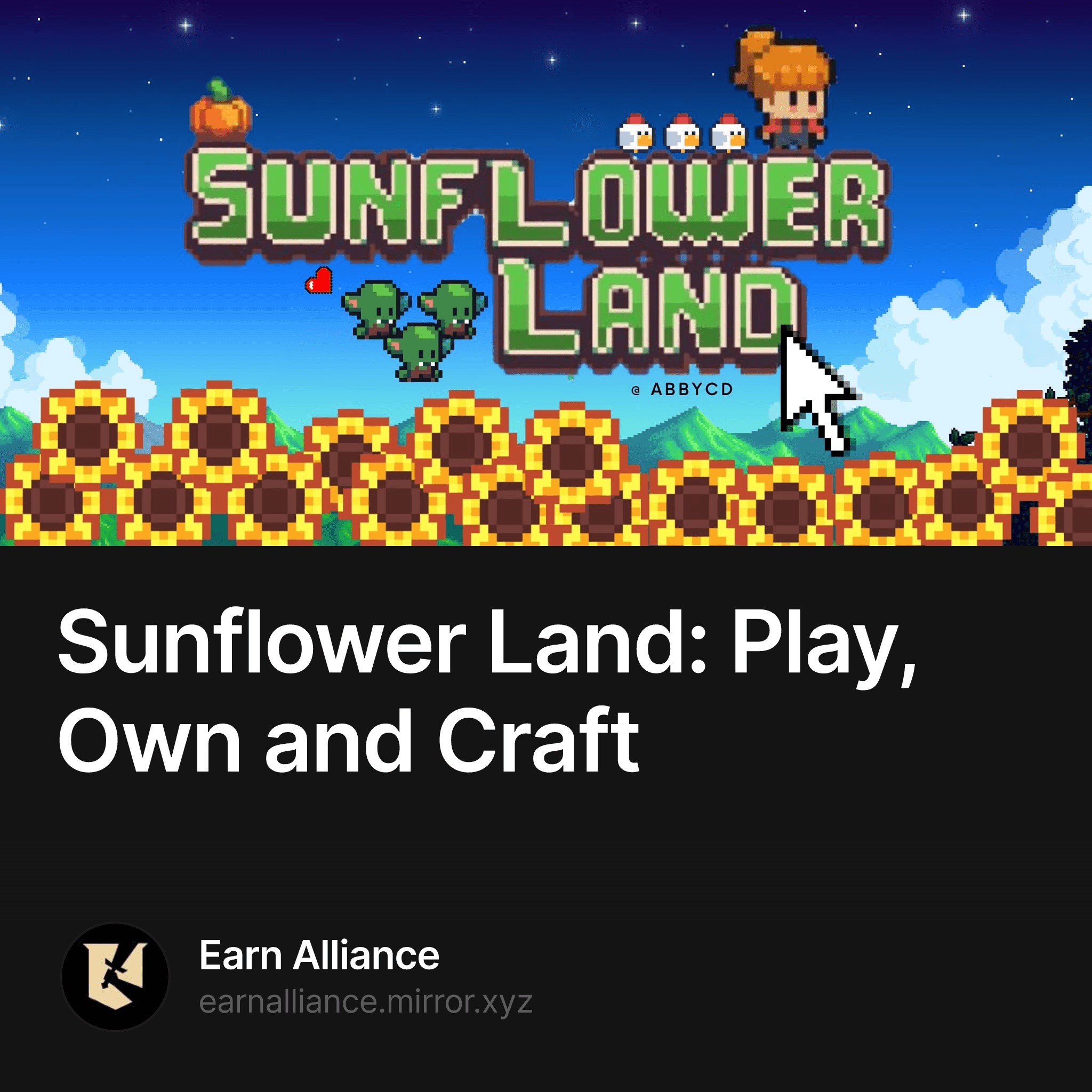 Sunflower Land: Play, Own and Craft — Earn Alliance